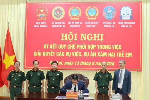 Ký kết quy chế phối hợp trong việc giải quyết các vụ việc, vụ án xâm hại trẻ em