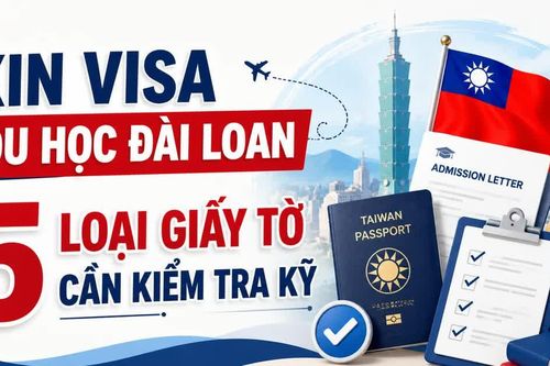Infographic Xin visa du học Đài Loan: 5 loại giấy tờ cần kiểm tra kỹ