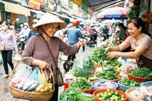 Thay đổi thói quen để giảm phát thải túi nilon