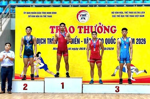 Vật Thanh Hóa giành 22 huy chương tại Giải vô địch trẻ quốc gia 2026
