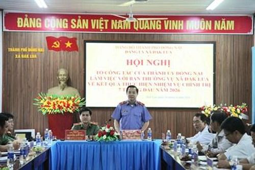 Đoàn công tác Thành ủy Đồng Nai làm việc với Đảng ủy xã Đak Lua