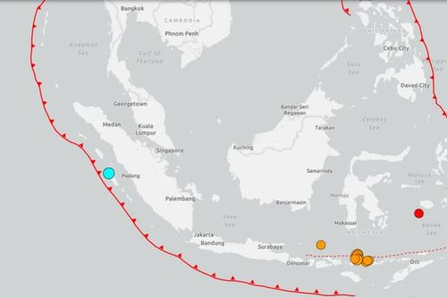Động đất với cường độ 5,6 làm rung chuyển vùng biển Indonesia
