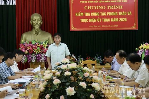 Trung ương Hội Cựu chiến binh Việt Nam kiểm tra công tác hội và vốn vay ủy thác tại Lạng Sơn