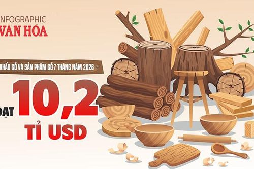 Xuất khẩu gỗ và sản phẩm gỗ đạt 10,2 tỉ USD sau 7 tháng
