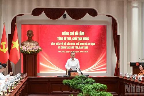 [Ảnh] Tổng Bí thư, Chủ tịch nước Tô Lâm làm việc với Bộ Văn hóa, Thể thao và Du lịch về công tác bảo tồn, bảo tàng