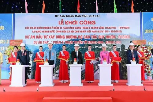 Gia Lai khởi công các dự án chào mừng kỷ niệm 81 năm Cách mạng Tháng Tám và Quốc khánh 2-9