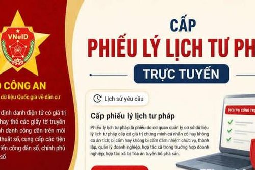 Các bước thực hiện cấp Phiếu lý lịch tư pháp trực tuyến
