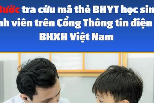 [Infographic] 4 bước tra cứu mã thẻ BHYT học sinh, sinh viên