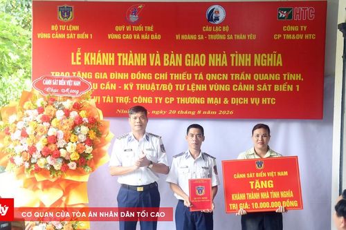 Vùng Cảnh sát biển 1 khánh thành 'Nhà tình nghĩa' tại Ninh Bình