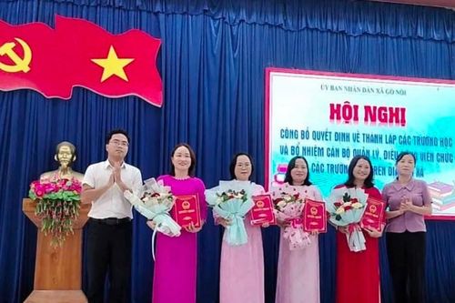 Xã Gò Nổi sáp nhập 9 trường học thành 4 trường công lập mới