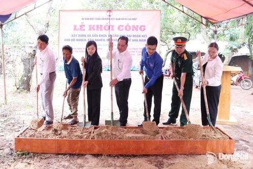 Khởi công xây dựng, sửa chữa 16 căn nhà Đại đoàn kết ở xã Bù Gia Mập