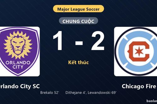 Thống kê trận đấu Orlando City SC 1-2 Chicago Fire: R. Lewandowski tỏa sáng, Chicago Fire giành trọn 3 điểm