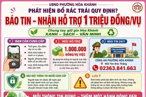 Đà Nẵng: Thưởng 1 triệu đồng để người dân cùng giám sát, ngăn đổ rác trái phép