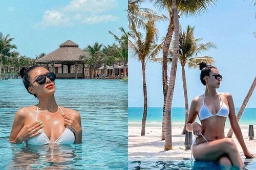 Mỹ nhân Cần Thơ nóng bỏng với bikini, khoe body 'đồng hồ cát' quyến rũ tuổi 33