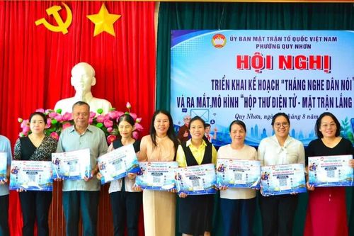 Phường Quy Nhơn ra mắt mô hình “Hộp thư điện tử - Mặt trận lắng nghe 24/7”