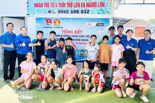 Tổng kết “Lớp bơi 0 đồng” dành cho trẻ em có hoàn cảnh khó khăn