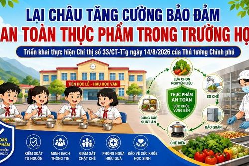 Lai Châu tăng cường bảo đảm an toàn thực phẩm trong trường học