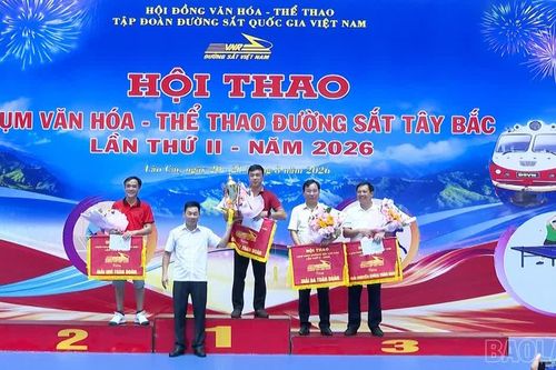 Chi nhánh Khai thác đường sắt Hà Lào giành giải Nhất toàn đoàn Hội thao Cụm Văn hóa - Thể thao đường sắt Tây Bắc lần thứ II, năm 2026