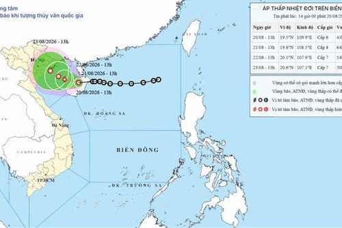 Áp thấp nhiệt đới có khả năng mạnh lên thành bão