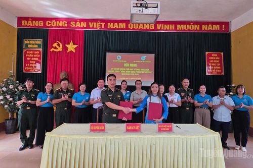 Đồn Biên phòng Phó Bảng ký kết chương trình 'Đồng hành cùng phụ nữ biên cương' giai đoạn 2026-2030