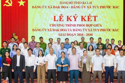 Gia Lai: Tuy Phước Bắc và Đak Đoa ký kết chương trình phối hợp giai đoạn 2026-2030