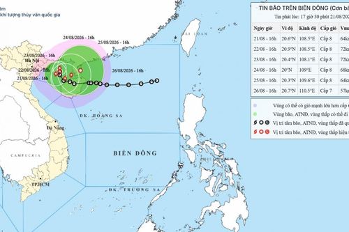 Áp thấp nhiệt đới trên Biển Đông mạnh lên thành bão số 4