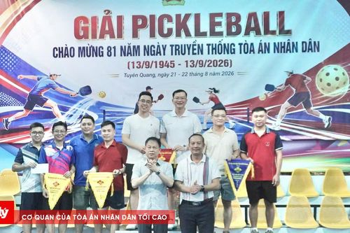 Sôi nổi Giải Pickleball TAND hai cấp tỉnh Tuyên Quang năm 2026