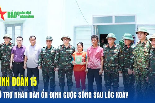 Binh đoàn 15 hỗ trợ nhân dân ổn định cuộc sống sau lốc xoáy