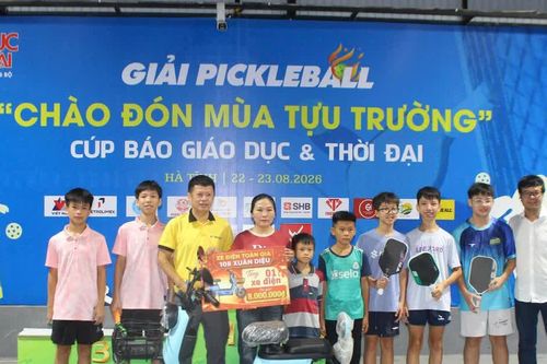 Gần 140 học sinh tranh tài tại Giải Pickleball 'Chào đón mùa tựu trường 2026'