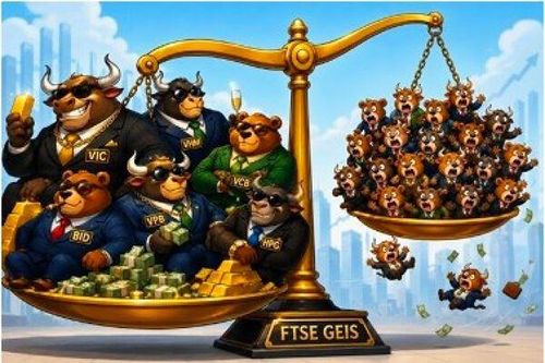 Vốn hóa 27 cổ phiếu vào FTSE GEIS: 6 doanh nghiệp chiếm hơn 66% tổng vốn hóa