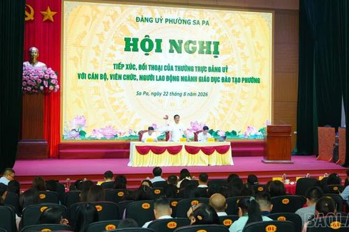 Đảng ủy phường Sa Pa đối thoại với cán bộ, viên chức, người lao động ngành giáo dục