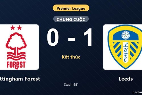 Thống kê trận đấu Nottingham Forest 0-1 Leeds: A. Stach tỏa sáng, Leeds giành trọn 3 điểm