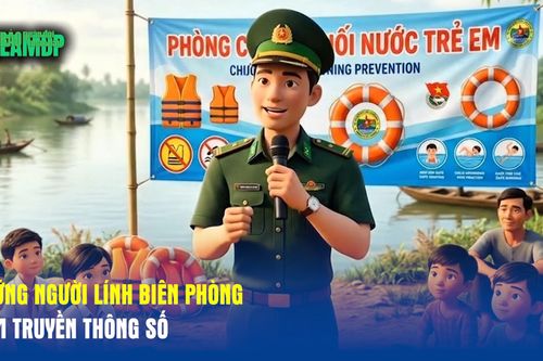 Những người lính Biên phòng làm truyền thông số