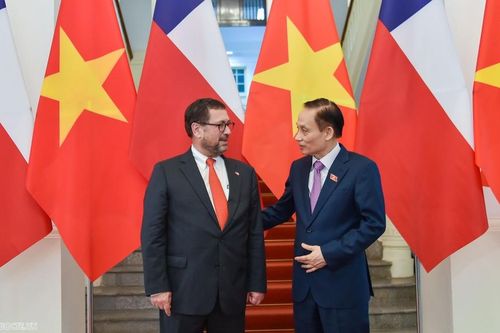 Ủy viên Bộ Chính trị, Bộ trưởng Ngoại giao Lê Hoài Trung đón, hội đàm với Bộ trưởng Ngoại giao Chile