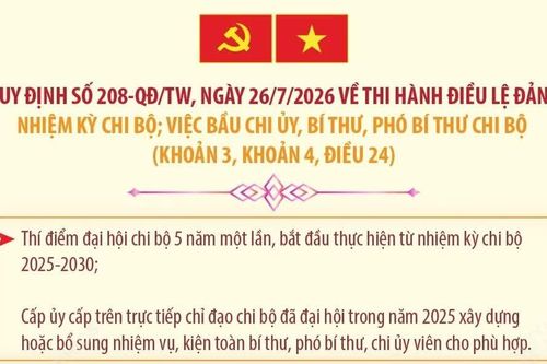 Quy định 208-QĐ/TW: Thí điểm đại hội chi bộ 5 năm một lần