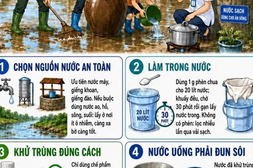 Hướng dẫn đảm bảo nước sạch, vệ sinh môi trường sau mưa bão