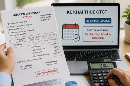 Nhận hóa đơn điều chỉnh, doanh nghiệp kê khai thuế vào kỳ nào?