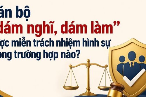 Cán bộ “dám nghĩ, dám làm” được miễn trách nhiệm hình sự trong trường hợp nào?