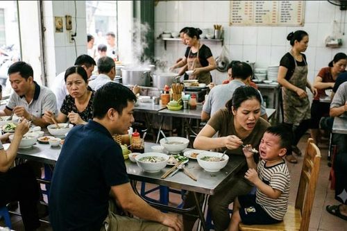Vô duyên nhất là những phụ huynh quát con ở quán ăn sáng, sao không mua về nhà?