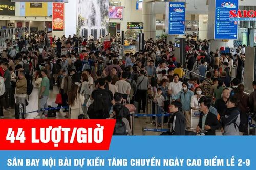 Lượng khách qua sân bay Nội Bài ngày cao điểm nghỉ lễ 2-9 dự kiến tăng mạnh