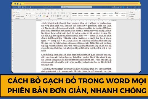 Bỏ gạch đỏ trong Word