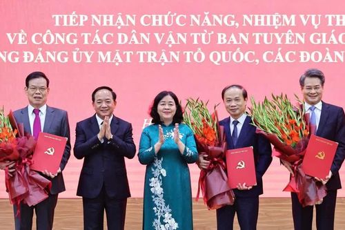 Bộ Chính trị, Ban Bí thư điều động, chỉ định 3 Phó Bí thư Đảng ủy MTTQ, các đoàn thể Trung ương