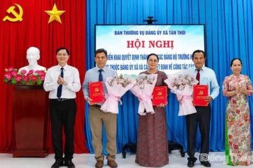 Xã Tân Thới: Triển khai các Quyết định thành lập Đảng bộ trường học