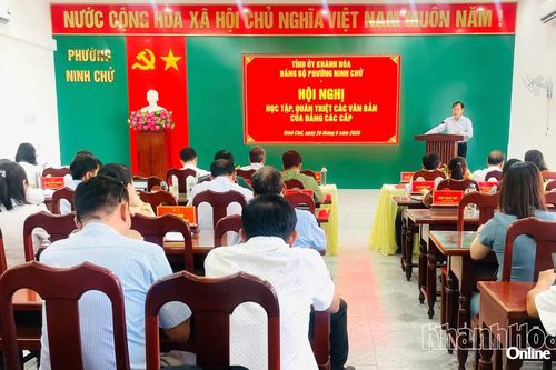 Đảng ủy phường Ninh Chử quán triệt các văn bản của Đảng các cấp