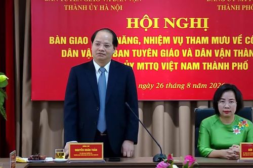 Bàn giao chức năng, nhiệm vụ tham mưu về công tác dân vận