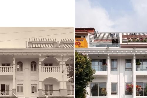 Gộp hai căn nhà phố thành một mặt tiền