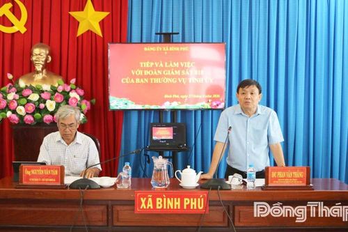 Đồng chí Phan Văn Thắng: Xã Bình Phú cần chú trọng công tác kiểm tra, giám sát kết quả thực hiện