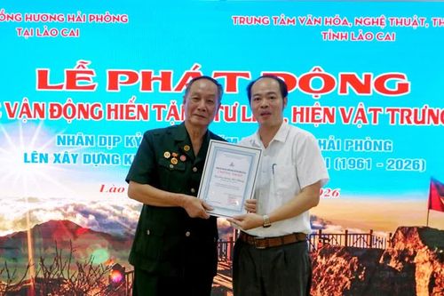 Phát động cuộc vận động hiến tặng tư liệu, hiện vật về người Hải Phòng xây dựng kinh tế – văn hóa tại Lào Cai