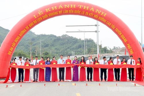 Khánh thành tuyến đường kết nối Khu du lịch suối khoáng Mỹ Lâm với đường cao tốc Tuyên Quang - Phú Thọ ​