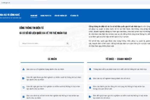 Vận hành Cổng thông tin điện tử một cửa về trí tuệ nhân tạo